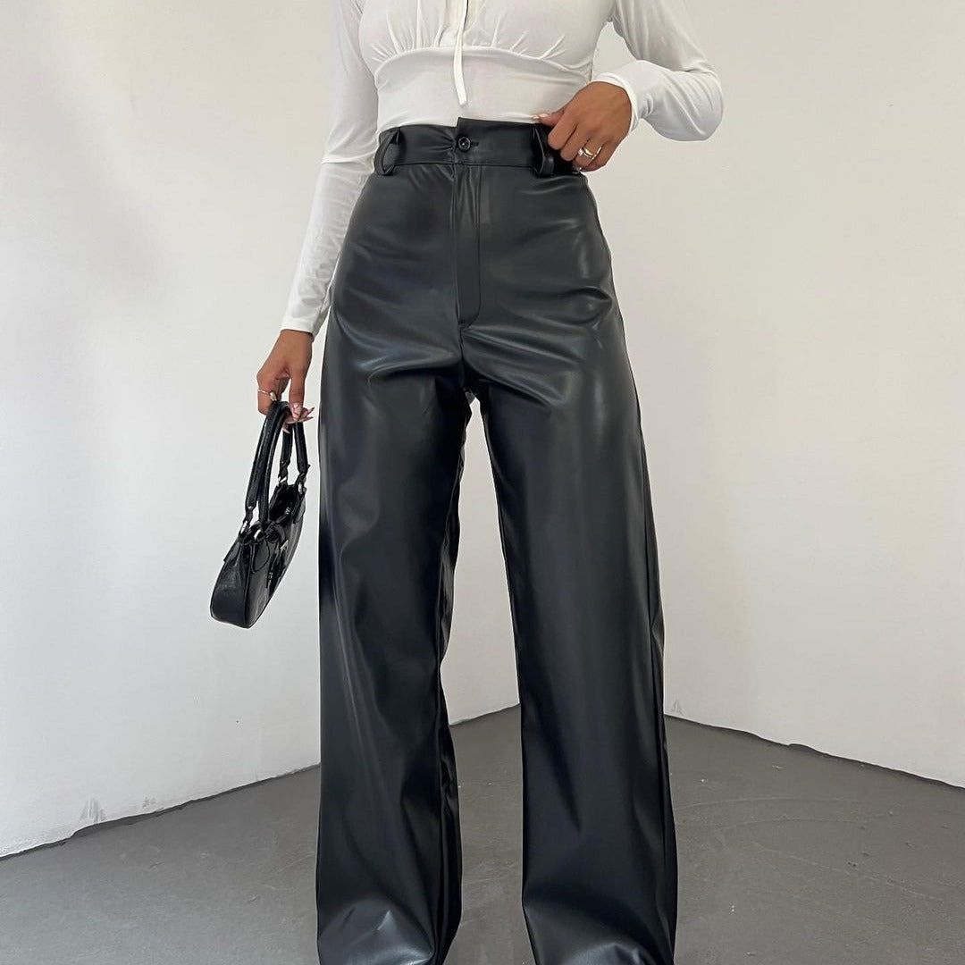 Damen Weite Hochbundhose aus leichtem Material mit eleganter Passform Drune