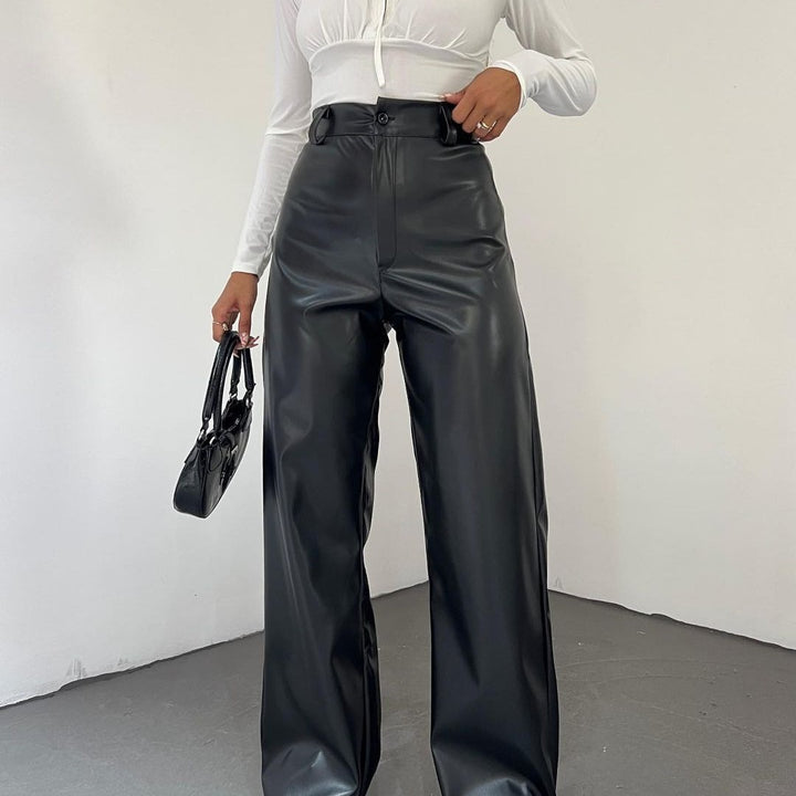 Damen Weite Hochbundhose aus leichtem Material mit eleganter Passform Drune