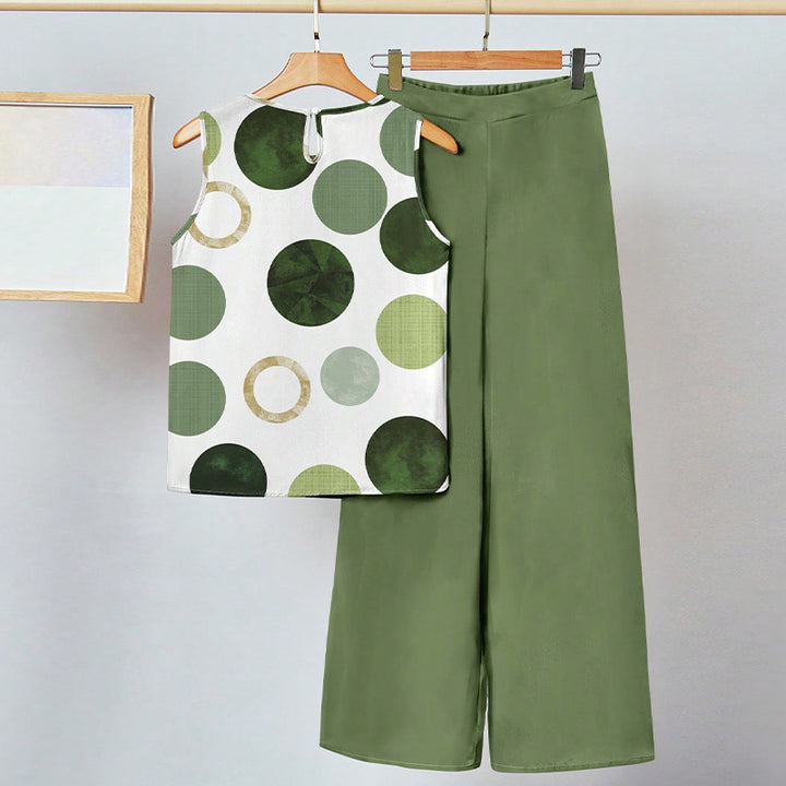 Damen bequemes Zweiteiler-Set mit stilvollem Punkte-Design Drune