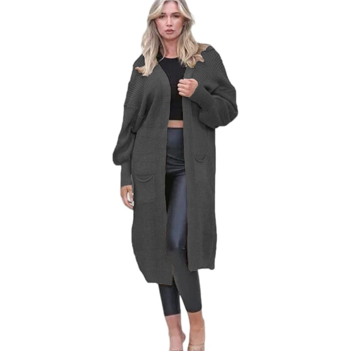 Damen Grobstrick-Cardigan mit offenen Taschen und lässigem Design Drune