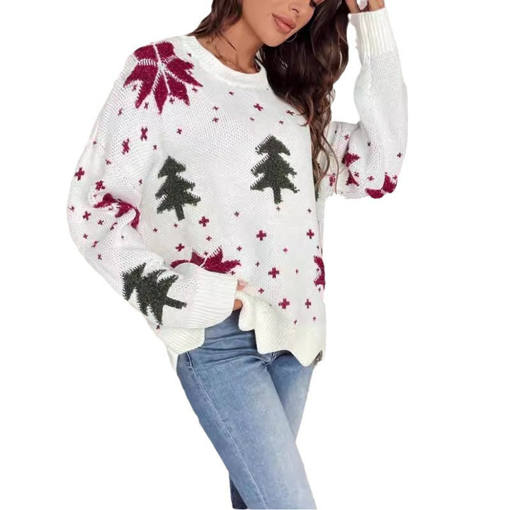 Damen Strickpullover mit festlichem Weihnachtsdesign und skandinavischen Motiven Drune