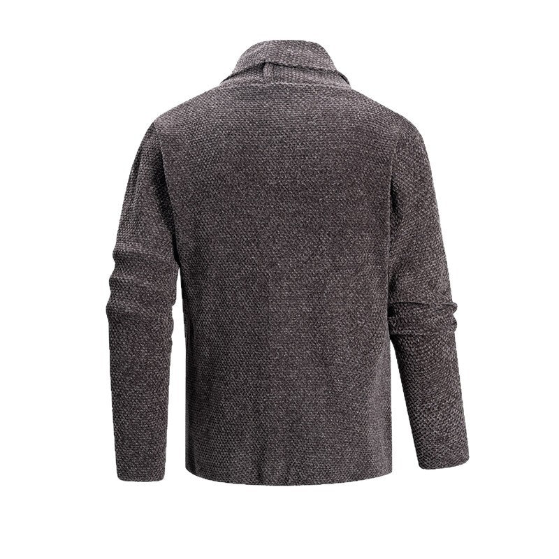Damen lässige Strickjacke mit offenem Kragen und modernen Details Drune