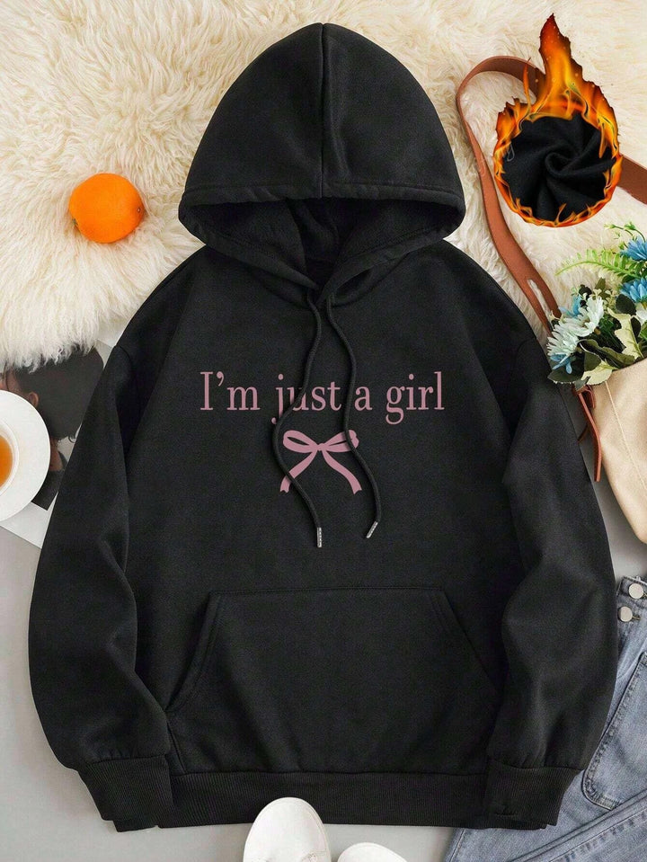 Damen Kapuzenpullover mit modernem Spruch und klassischem Schnitt Drune