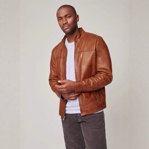 Herren Lederjacke im klassischem Design mit praktischen Taschen Drune