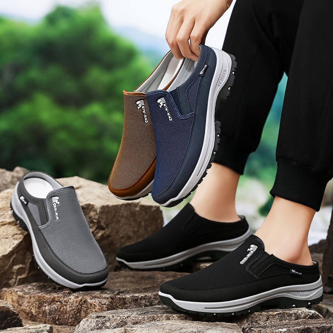 Herren nan atmungsaktiver Outdoor Clog-Slipper mit Memory-Fußbett Drune