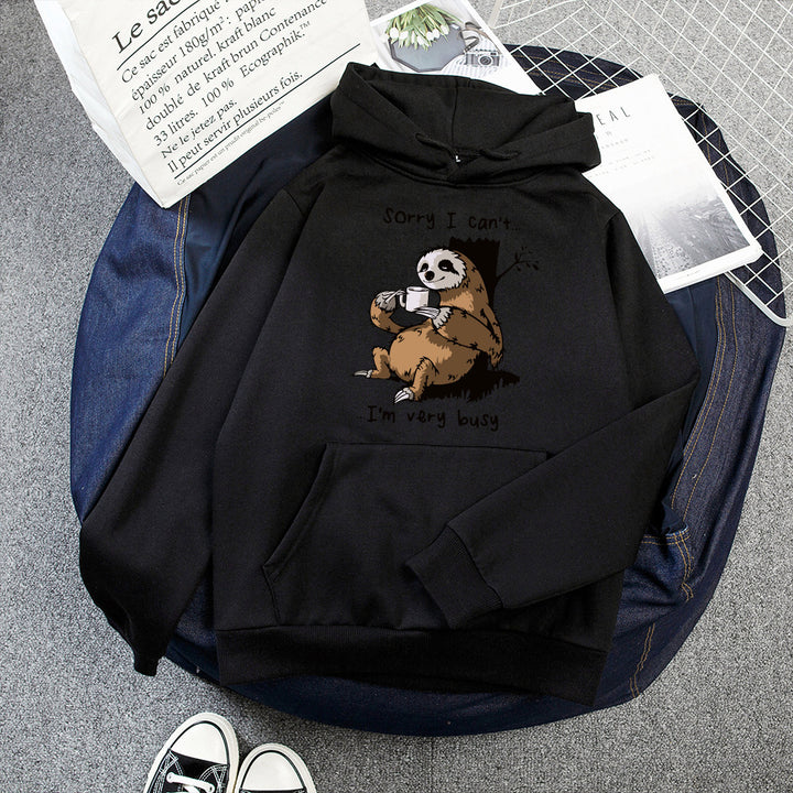 Damen Kapuzensweater mit niedlichem Tiermotiv und verspieltem Spruch Drune