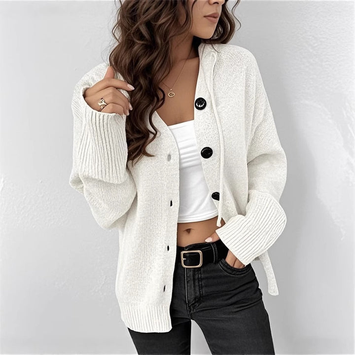 Damen Strickjacke mit attraktiven Struktur-Details und Knopfverschluss Drune