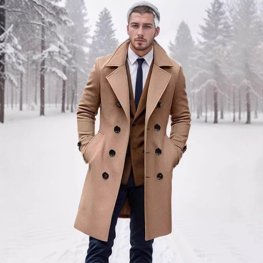 Herren eleganter Woll-Mantel Drune