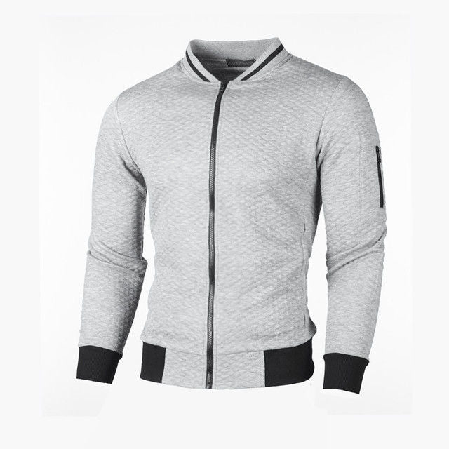 Herren strukturierte Sport-Zip-Jacke Drune