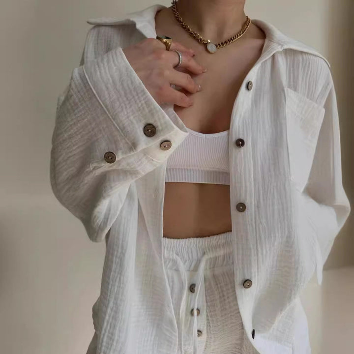 Damen modische und lässige Shirtjacke Drune
