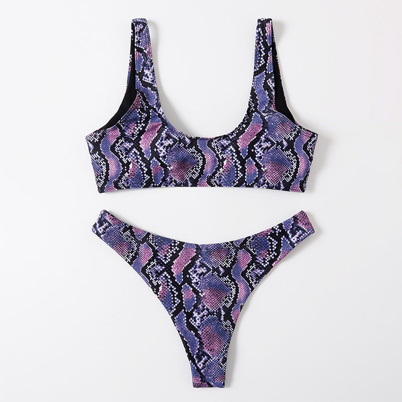 Damen Bunte Slips und Bandeau-Bikini-Set Drune