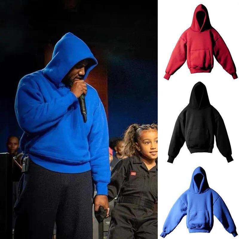 Unisex nan Boxy-Kapuzenpullover mit überlappender Kapuze, verdeckter Kängurutasche und gerippten Bündchen Drune
