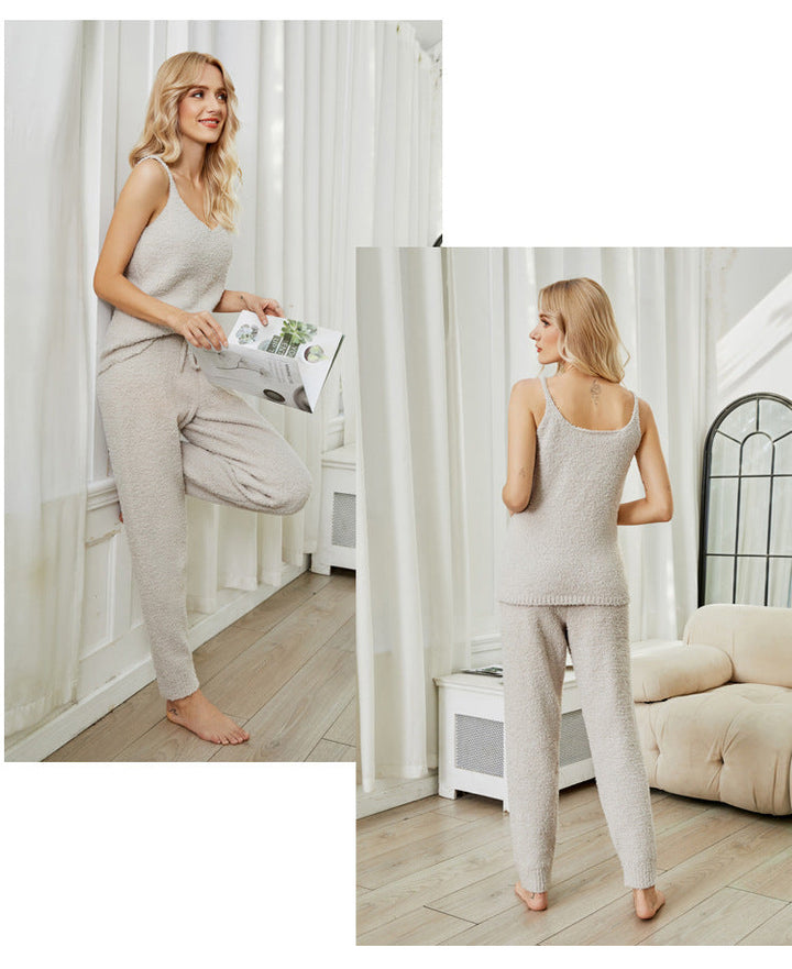 Drune | Fleece Strick-Top Pyjama-Set