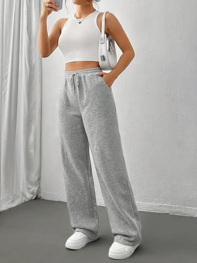 Damen Bequeme Freizeithose mit weitem Bein Drune