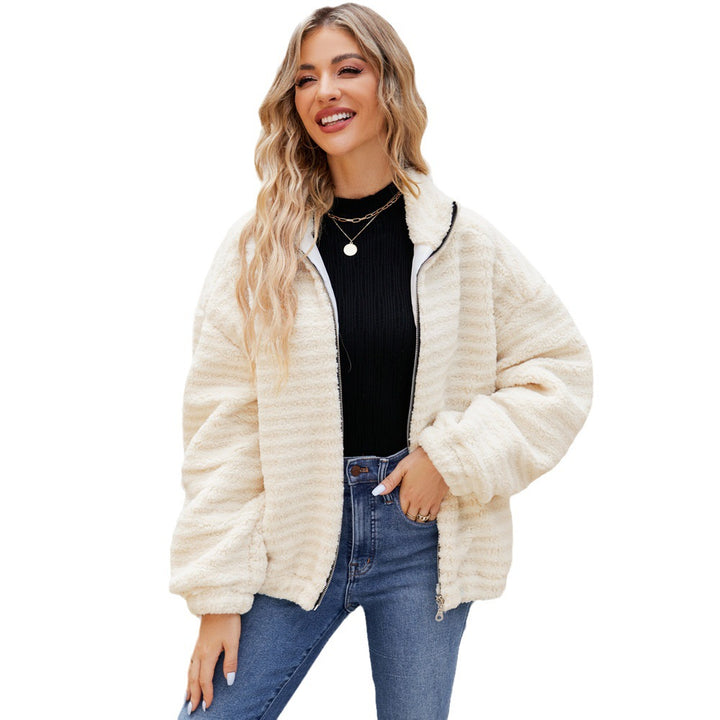 Damen Baumwoll-Fleecejacke mit Reißverschluss Drune