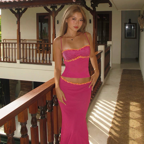 Damen elegantes Maxikleid mit raffinierten Spitzendetails Drune