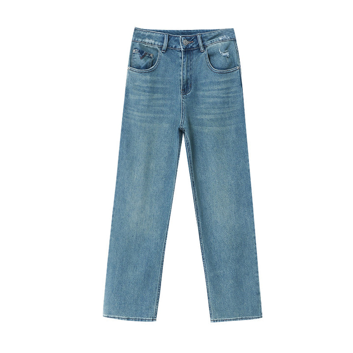 Damen Hochtaillierte Jeans im Vintage-Stil Drune