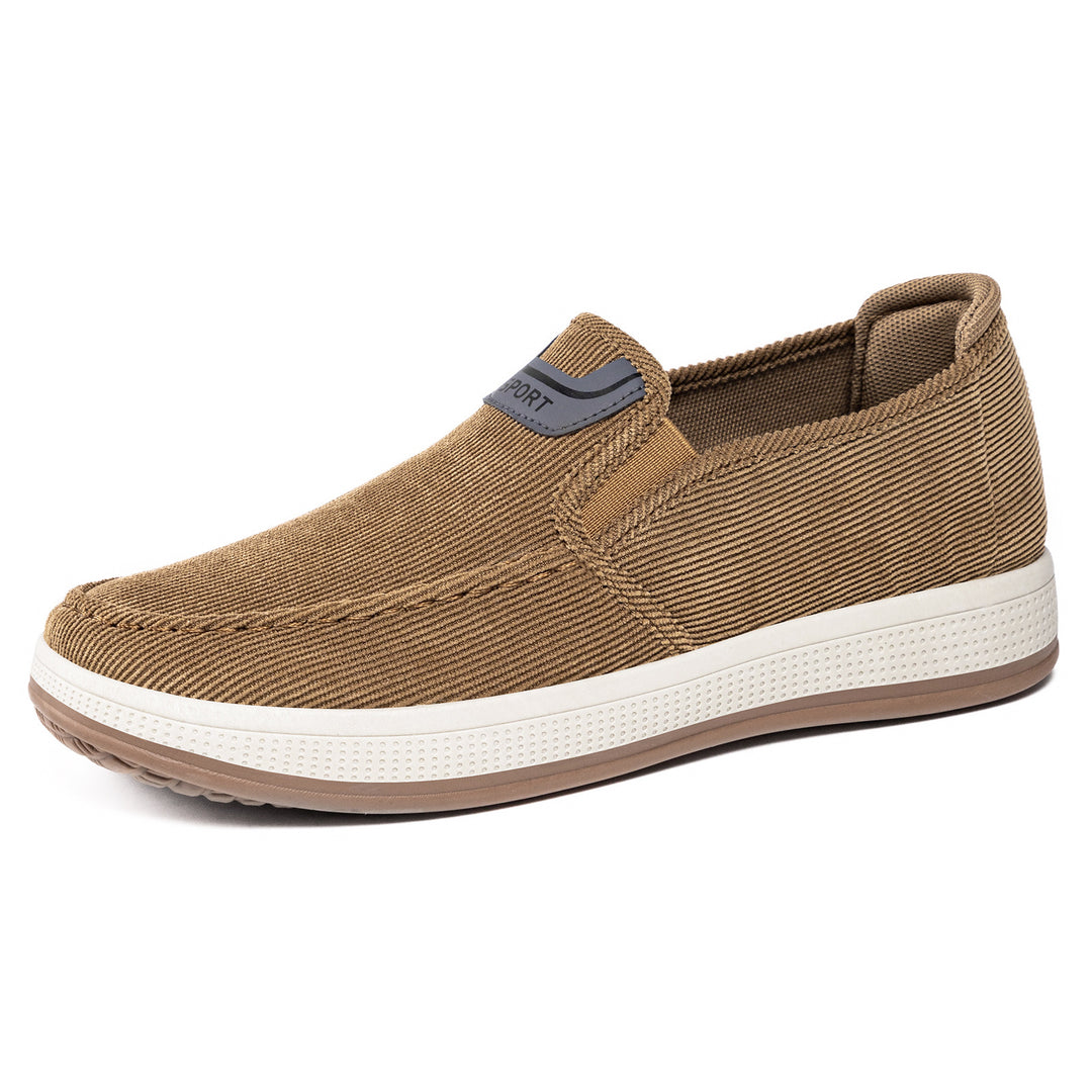 Herren nan Cord-Slipper-Sneaker mit elastischem Einstieg, gepolsterter Innensohle und griffiger Gummilaufsohle Drune