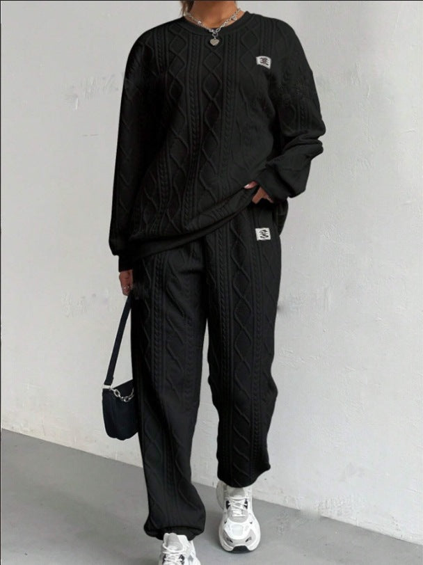 Damen Strickanzug mit strukturiertem Design und bequemer Passform Drune