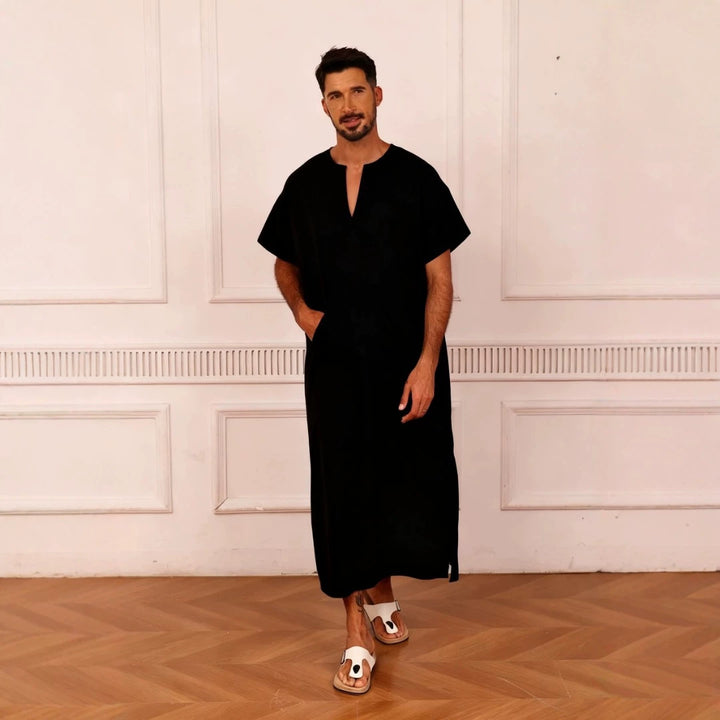Drune | Bequeme Djellaba mit V-Ausschnitt