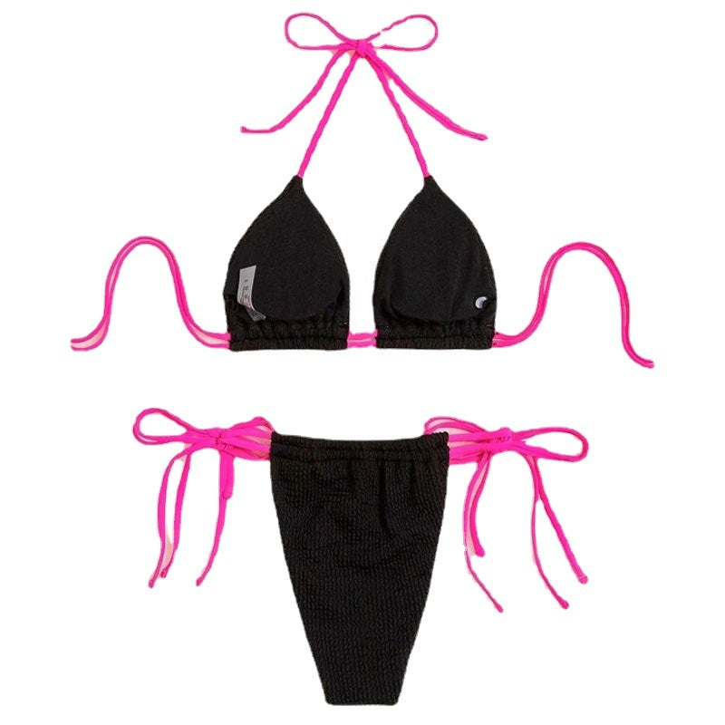 Damen Triangel-Bikini mit verstellbaren Schnürdetails Drune