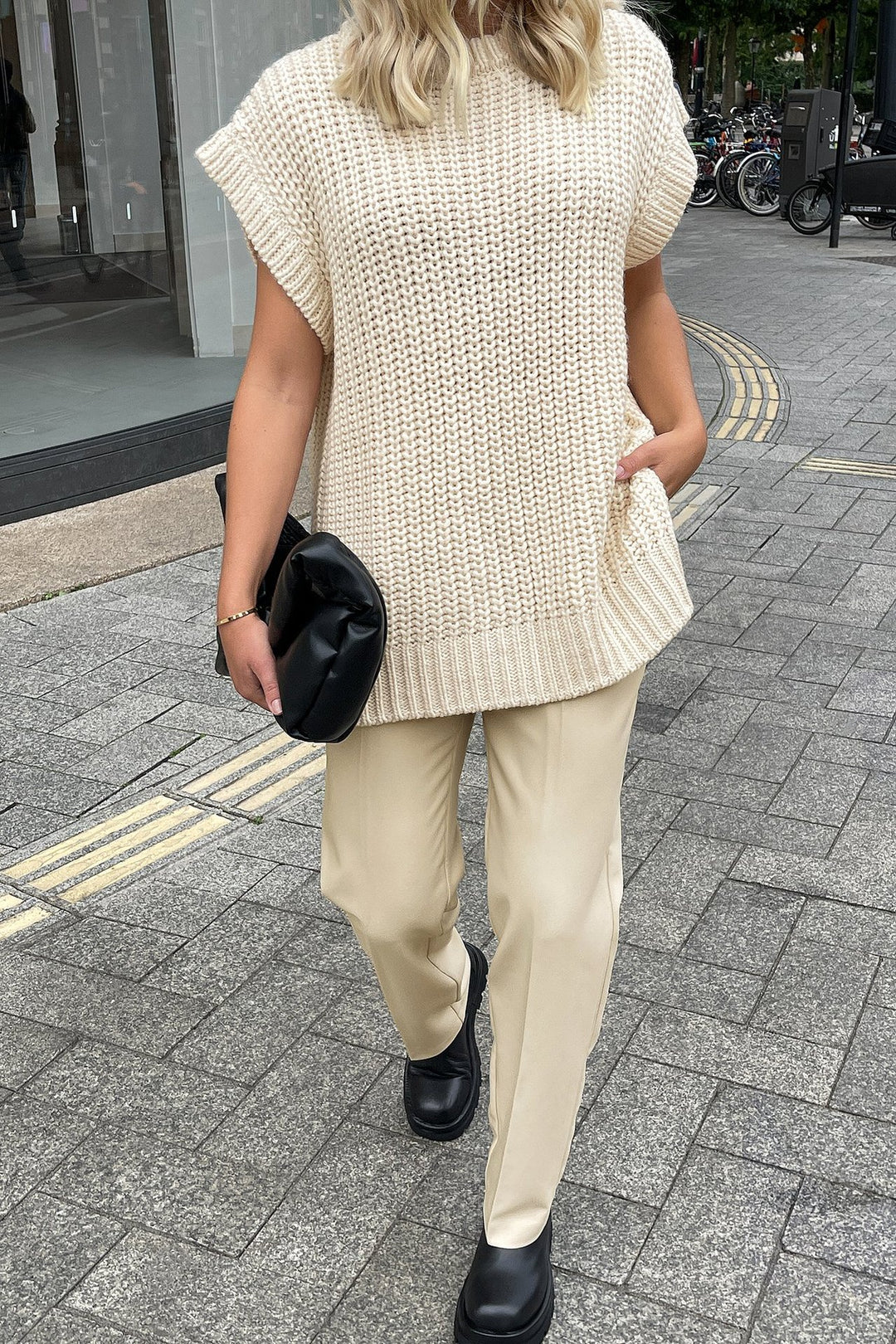 Damen Oversized Stricktop mit lässigem Schnitt Drune