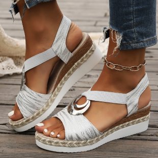 Damen Wedge-Sandalen mit modischem Riemchen-Design und komfortablem Fußbett Drune
