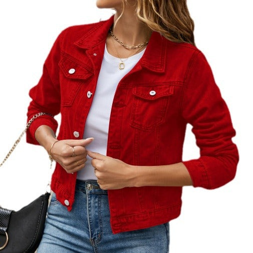 Damen Jeansjacke mit modernem Kurzschnitt und praktischen Taschen Drune