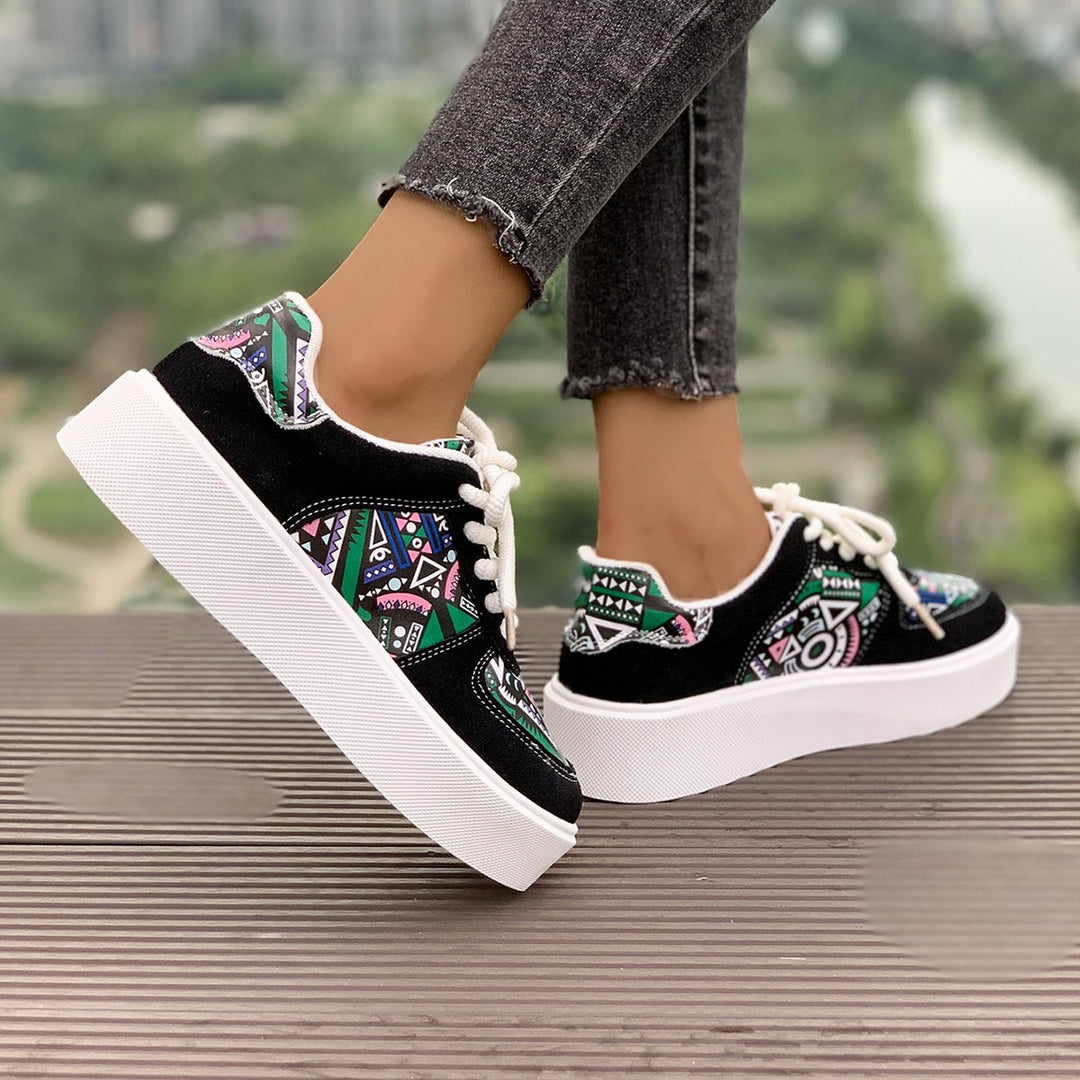 Damen modische Plateau-Sneaker mit auffälligem Design Drune