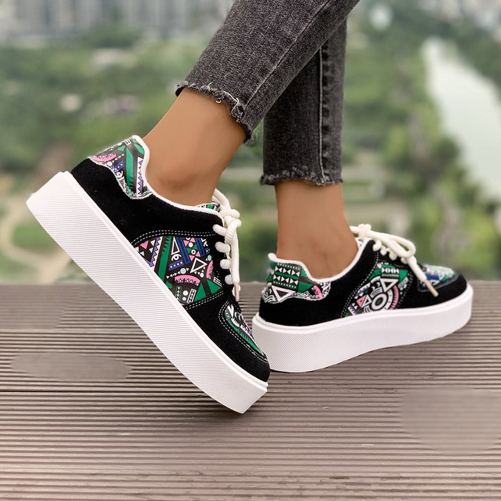 Damen modische Plateau-Sneaker mit auffälligem Design Drune