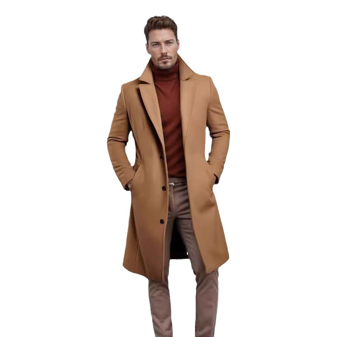 Herren eleganter Wollmantel Drune