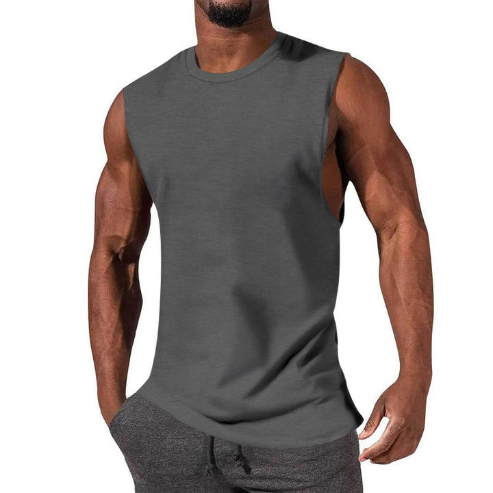 Herren nan athletisches Tanktop mit extra tiefem Armanschnitt und elastischem Baumwollmix Drune