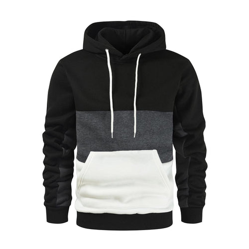 Unisex nan Kapuzenpullover mit Kordelzug, Kängurutasche und Farbblockdesign aus weichem Fleece Drune