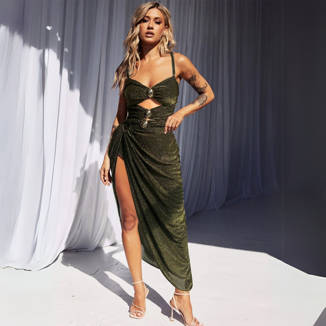 Damen Glamouröser Einteiler Badeanzug mit raffinierten Cut-Out-Details Drune