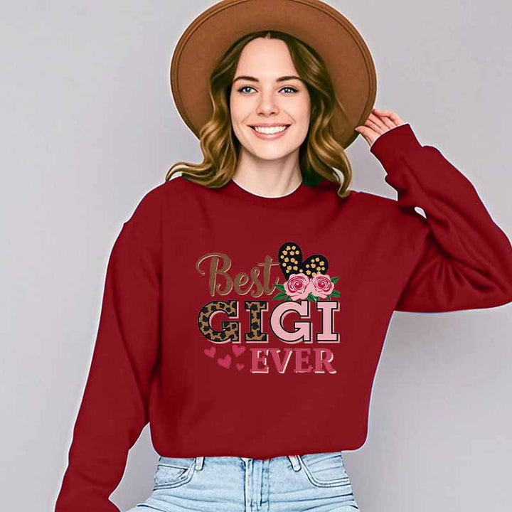 Damen Sweatshirt mit kreativem Gigi-Motiv Drune