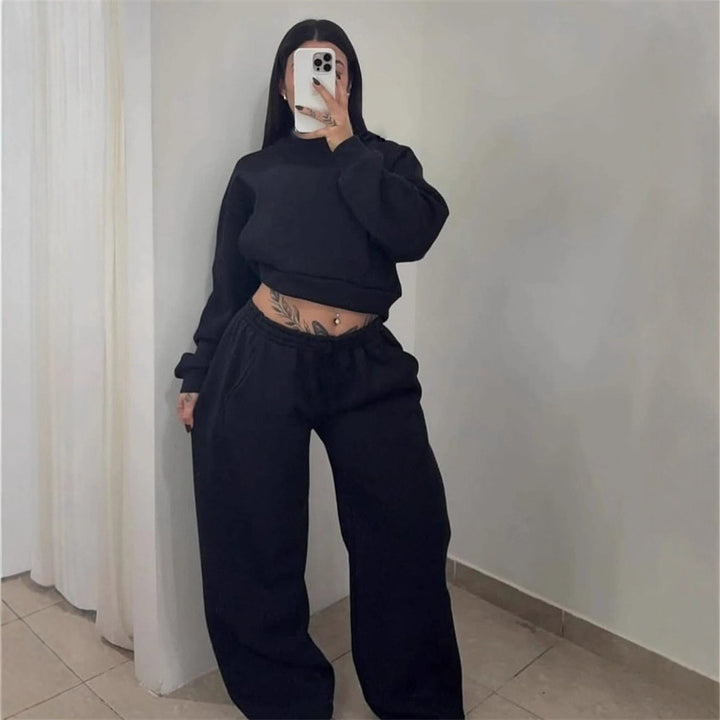 Damen lässiges Sweat- und Jogginganzug-Set Drune
