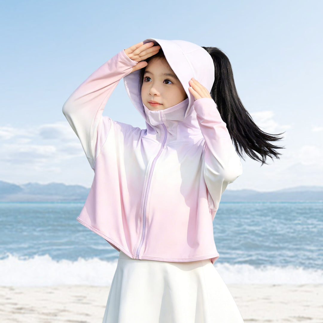 Kinder Sonnenjacke mit Kapuze und UV-Schutz Drune