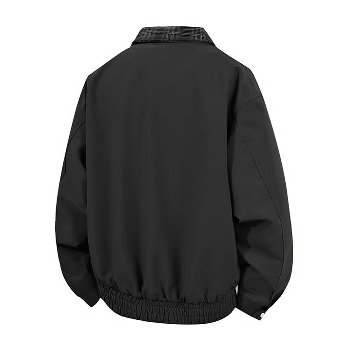 Herren lässige Übergangsjacke mit hohem Kragen und elastischem Bund Drune