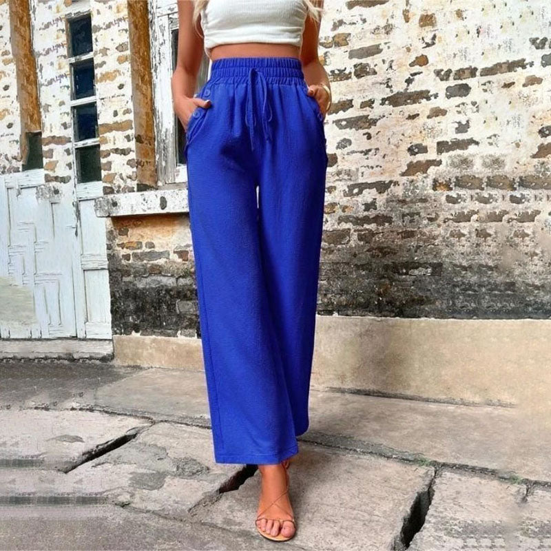Drune | Farbige Luftige Sommerhosen Damen Mit Weitem Bein Für Frauen