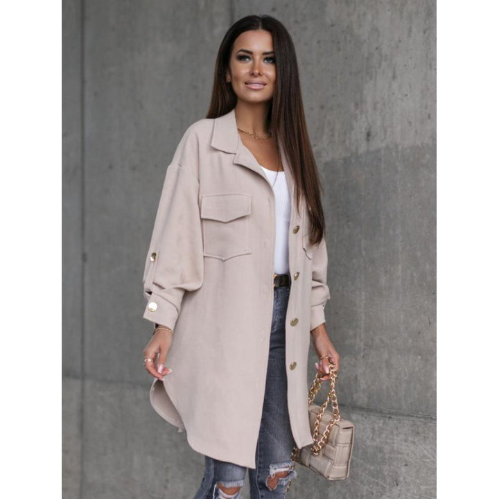 Damen Utility Jacke mit Knopfverschluss und Taschen Drune
