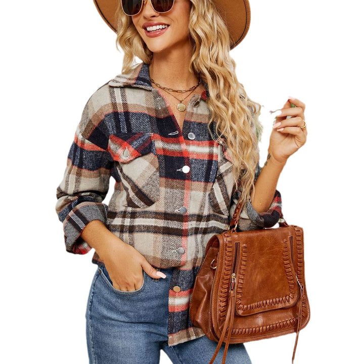 Damen Karo Overshirt aus weichem Flanell Drune