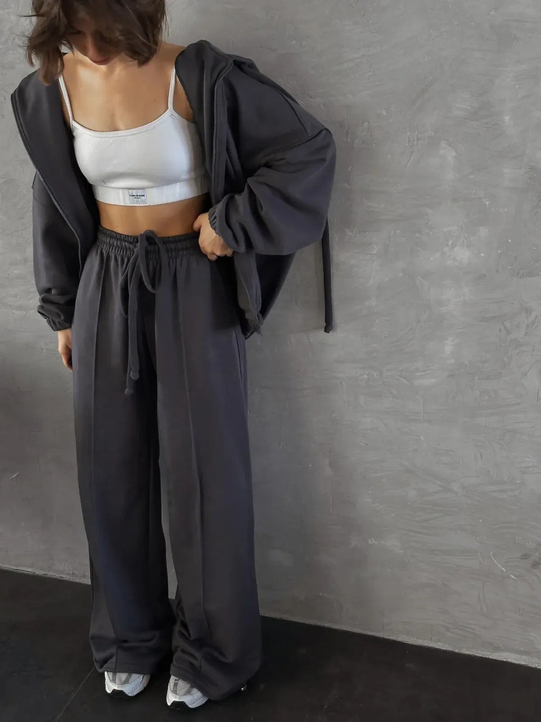 Damen Sweatanzug mit Jogginghose Set Drune