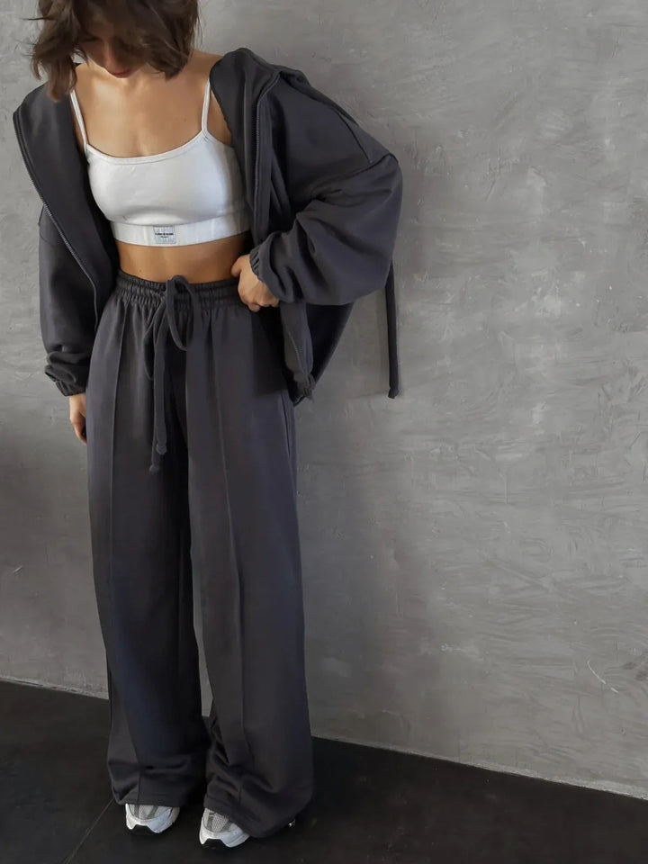 Damen Sweatanzug mit Jogginghose Set Drune