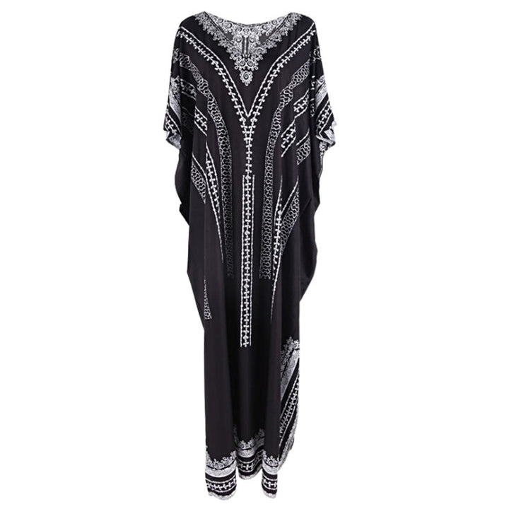 Damen Kaftan mit kunstvollem Ethnomuster und weiten Ärmeln Drune