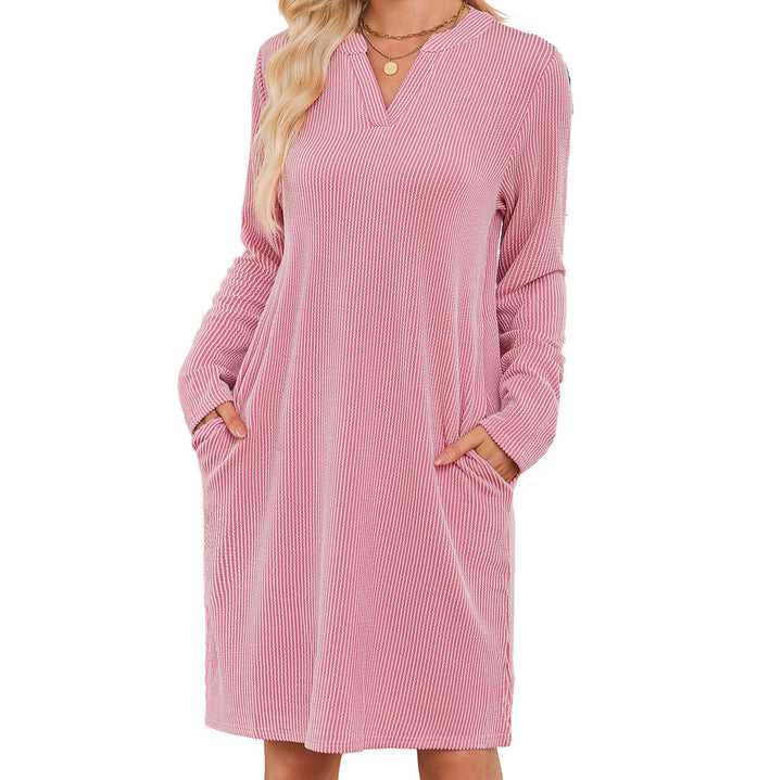 Damen lässiges Langarm-Kleid Drune