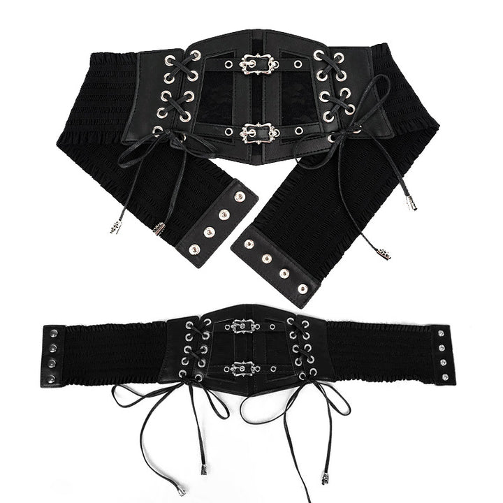 Damen nan schulterfreies Maxikleid mit Volantstufen und weiten Trompetenärmeln Drune
