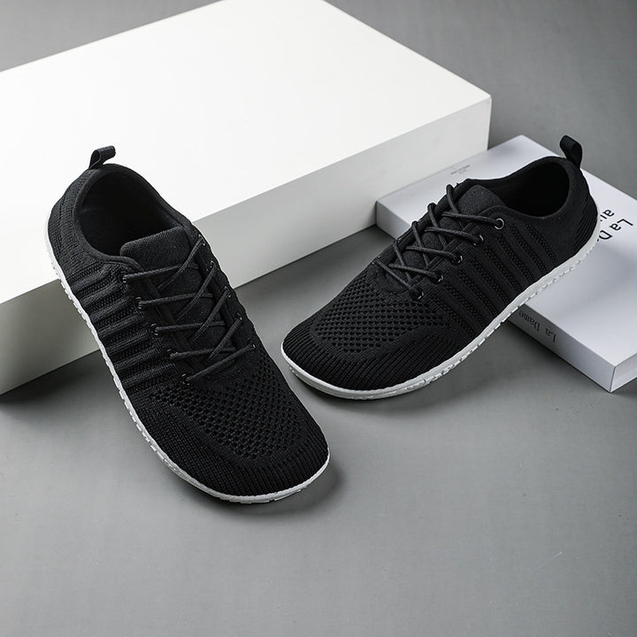 Unisex nan atmungsaktive Strick-Sneaker mit Gedächtnisschaum-Innensohle und flexibler Gummi-Laufsohle Drune
