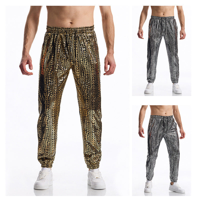 Herren Glamouröse Pailletten-Jogginghose Drune