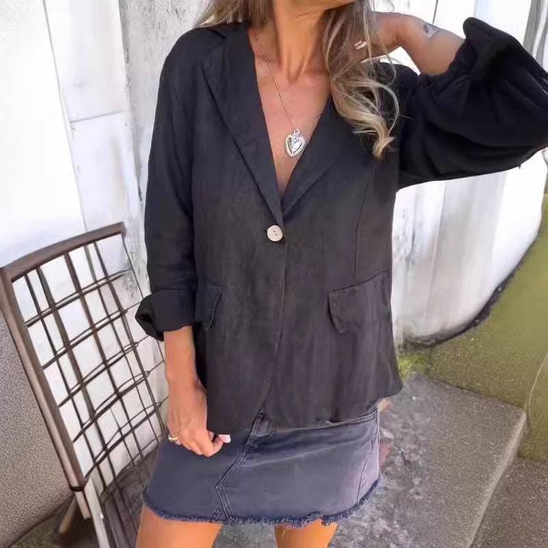 Drune | Blend Button Blazer - Entspannt Fit - Leichtes Layer
