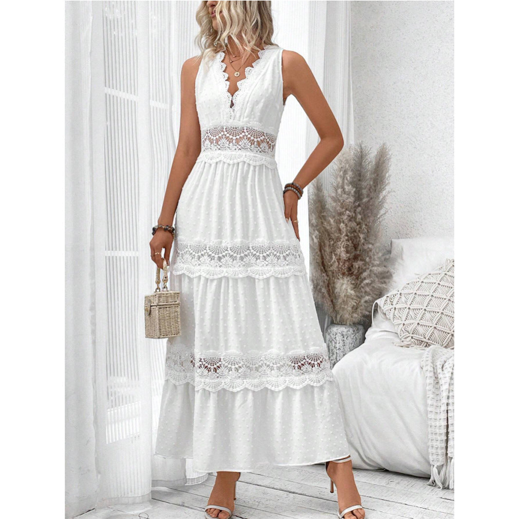 Drune | Spitzenkleid mit V-Ausschnitt